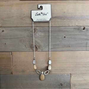 Bella Uno Silver and Goldtone  Necklace, NWT